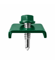 Clema cu surub autoforant verde pentru prindere panouri bordurate M6.3 x 25 mm, RAL 6005